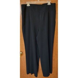 AKRIS Punto sz EU 44 (US 8/10) black wool pants, wide leg, high rise, side zip.